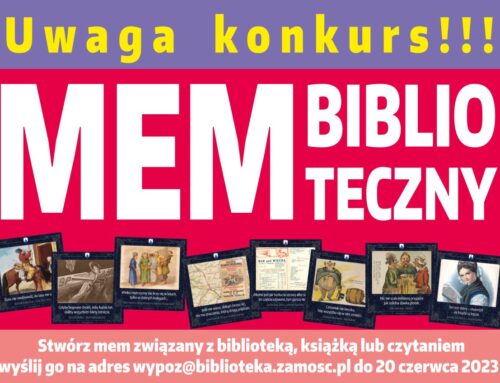 „MEM O BIBLIOTECE” – konkurs organizowany w ramach XX Ogólnopolskiego Tygodnia Bibliotek